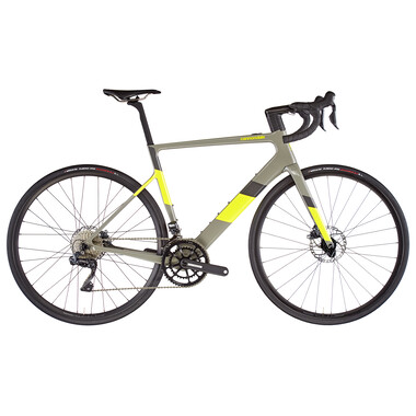 Bicicleta de carrera eléctrica CANNONDALE SUPERSIX EVO NEO 2 Shimano Ultegra Di2 34/50 Gris/Amarillo 2021 0